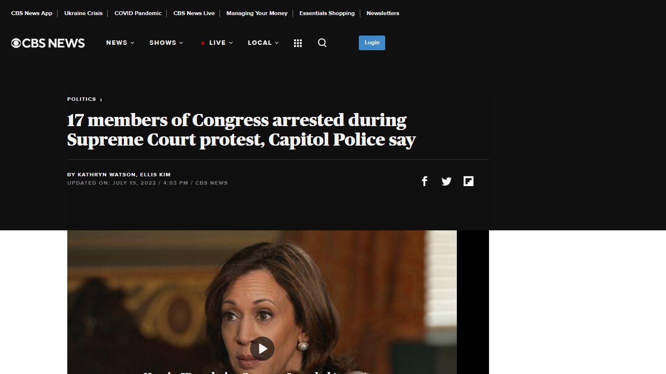 17 members of Congress arrested during Supreme Court protest, Capitol ...